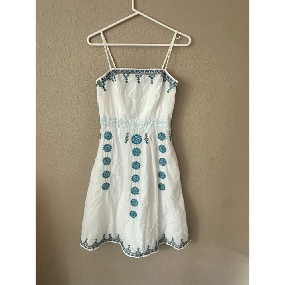 Ann Taylor Loft cotton Embroidered summer Sundress size 2